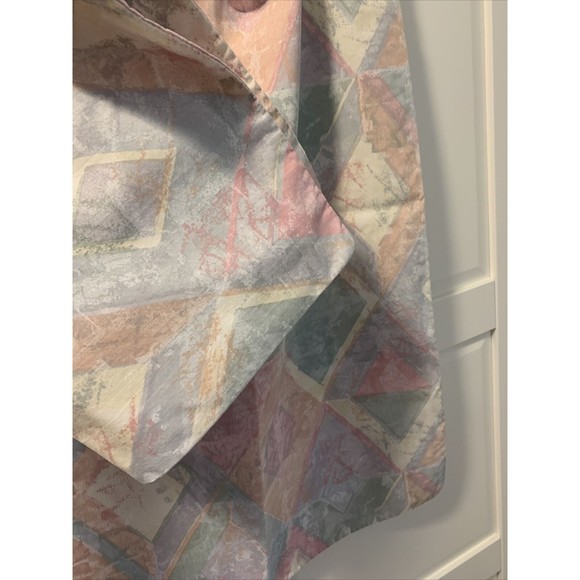 Vintage Wamsutta Standard Pillowcases Pair Abstract Southwestern Pastel Diamond - Picture 10 of 13